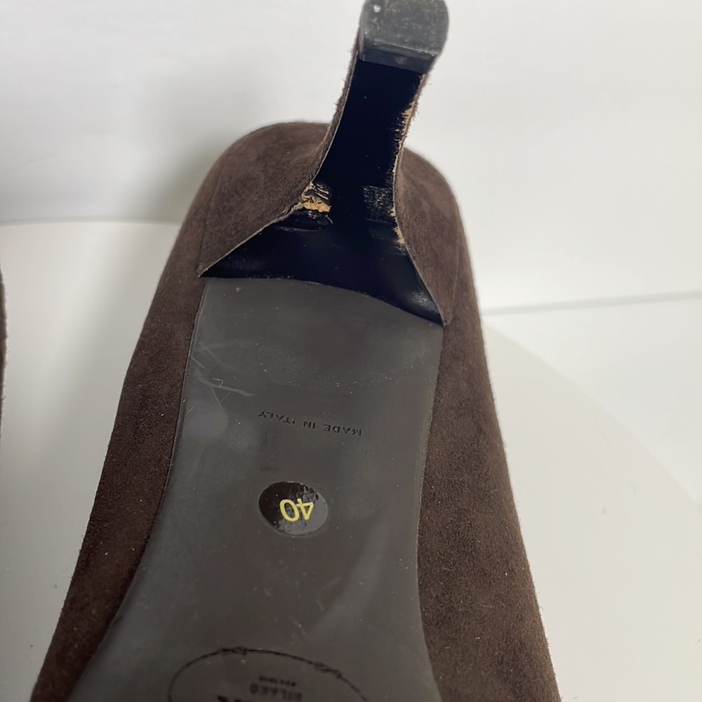 Prada  brown heels EU 40 according to size tables US 9.5 see pictures please - Picture 7 of 11